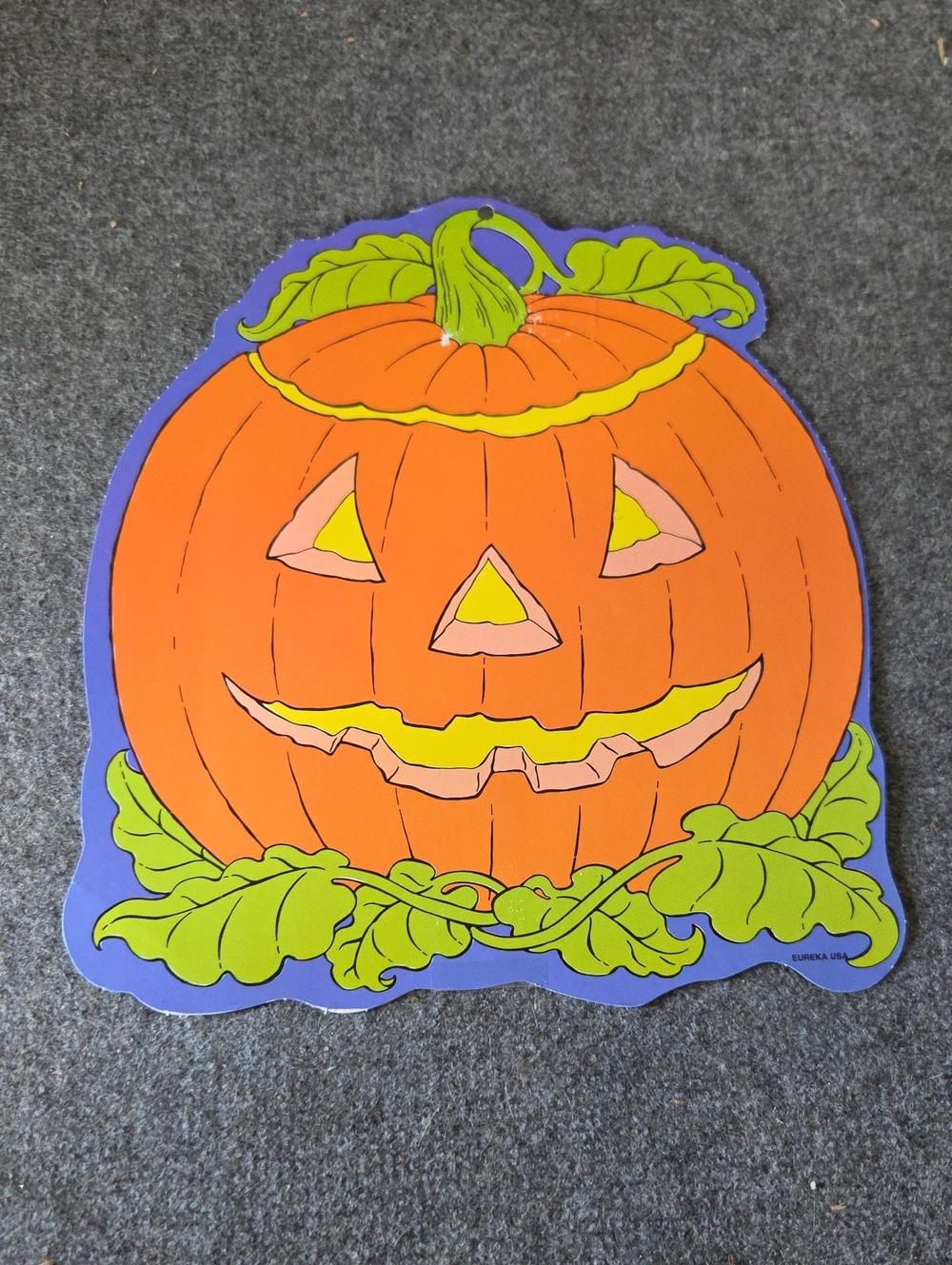 Eureka Orange Jack-O'-Lantern Halloween Party Wall Decor